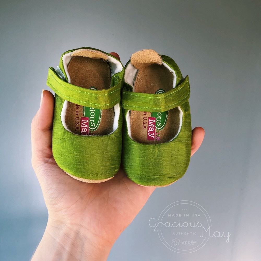 Christmas Green Baby Girl Dress Shoes Size 1 2 3 5